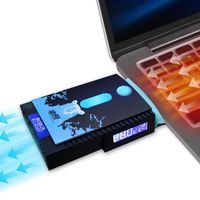 Pccooler Laptop Fan Cooler, Laptop Vacuum Cooler with Temperature Display, Wind Speed Intelligent Control (2500-4000RPM), Rapid Cooling for 12-17 Inch Laptop, Compatible with Laptop Cooling Pads