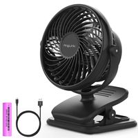 AngLink Clip on Fan for Stroller, Rechargeable Battery, 4 Speeds 2600mAh