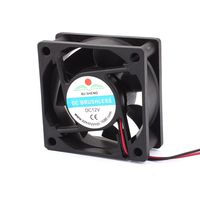 uxcell DC 12V 6x6x2.5cm 7 Vanes Cooler Cooling Fan w Metal Finger Guard