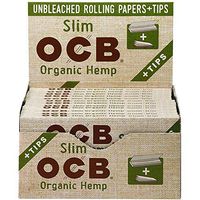 24pc Display - OCB Organic Hemp Papers & Tips - 32pk / Slim