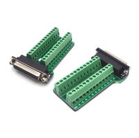 Antrader 2PCS DB25 Breakout Connector D-sub 25-pin Female Adapter RS232 to Terminal Board Signal Module
