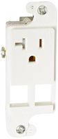 Hubbell Wiring Systems RJ620WTR tradeSELECT JLOAD Tamper-Resistant Multimedia Outlet with F-Connector, Loaded, 20A, 125V, White