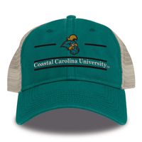 The Game Split Bar Design Trucker Mesh Hat, Teal, Adjustable, Coastal Carolina Chanticleers