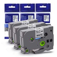 Replace P Touch Label Maker Tape 12mm, 3 Pack Laminated Tapes for TZe TZ 231 Compatible with Brother P-Touch PTH110, D450, 1290, PTD600 Labeler 26.2 feet Roll, Black on White