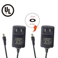 Alrolink 12 Volt 500mA Power Adapter Supply AC to DC 5.5mm x 2.1mm Plug 12v 0.5a Power Supply Wall Plug 4ft Cord for Security Cameras System CCTV Accessories,2-Packs