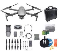 DJI Mavic 2 Zoom Drone Collapsible Quadcopter Bundle, Waterproof Hard Carrying Case, Landing Pad, 128GB SD Card Supports 4K Video