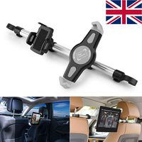 Car Headrest Mount Holder for Tablet, Konesky Tablet Headrest Holder Car Bracket with 360 Degree Rotation for 7-10.5 Inch Tablet and Width of 1.6-3.5 Inch Phone