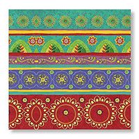 X&O Paper Goods Tunisian Sunset Beverage and Cocktail Napkins, 20pc, 5.5'' W x 5.5'' L
