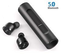 IPX7 True Wireless Earbuds,Shuua Bluetooth 5.0 Volume Touch Control Earphones with Charging Box,Noise Cancellation Headphones Built-in Mic BT 3D Stereo Bass Sound Support Siri