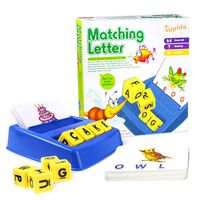 Matching Letter Game,Letter Spelling and Reading Game for Preschool Kindergarten 3 and 4 Letter Picture Word Matching Game, Educational Learning Games for Kids