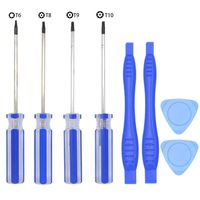 T6 T8 T9 T10 Torx Screwdriver Precision Magnetic Screwdriver Set Repair Tool Kit for Xbox One/Xbox 360 Controller/PS3/PS4,with Safe Pry Tools