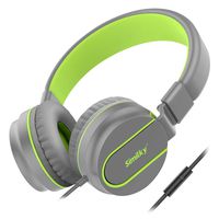 Kids Headphones for School Children- SIMILKY Stereo Tangle-Free 3.5mm Jack Wired Cord On-Ear Headset for Children 8-15 years old (ORIGINAL / GREEN)