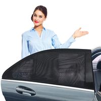 ZOTO Car Rear Window Sun Shade, Breathable Mesh Sun Shield Protect Baby Pet from Sun's Glare & Harmful UV Rays, Universal Car Curtains Fit for Cars and SUVs (Pack of 2,Large Size)