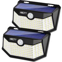 Solar Lights Outdoor 120 LED with Lights Reflector,Solar Motion Sensor Security Lights, IP65 Waterproof Solar Powered Wireless Wall Lights for Garden Patio Yard Deck Garage Fence Pool(2 Pack)