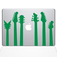 The Decal Guru Guitar Band Decal Vinyl Sticker, 13" MacBook Pro (2016 & Newer Models), Green (1416-MAC-13X-LG)