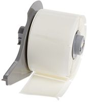 Brady M71-32-498 Repositionable Vinyl Cloth BMP71 Labels , White (250 Labels per Roll, 1 Roll per Package)