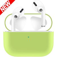 ADWLOF Compatible for AirPods Pro Case, Wireless Charging Supporting, Shockproof Protective Silicone Cover Skin for AirPods Pro Charging Case Series 3,Fluorescent Yellow