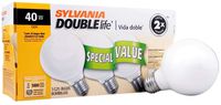 SYLVANIA Home Lighting 15345 Incandescent Bulb, G25-40W, Soft White Finish, Medium Base, Pack of 3