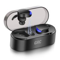 Wireless Earbuds, GRC Latest Bluetooth 5.0 True Wireless Bluetooth Earbuds 15H Playtime 3D Stereo Sound Wireless Headphones, Built-in Microphone with Portable Charging Case