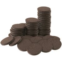 Soft Touch 4728695N Heavy Duty 1 Inch Felt Furniture Pads to Protect Hardwood Floors from Scratches, Brown, 48 Piece