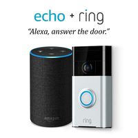 Echo (2nd Generation) - Charcoal Fabric with Ring Video Doorbell 2