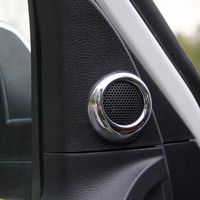 Justautotrim Steel Interior Door Speaker Cover Trim for 2014 2015 2016 2017 2018 2019 Toyota Tundra Accessories