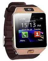 Smart Watch DZ09 Bluetooth with Sim Card Support Call and Camera for Android and iOS (Gold)