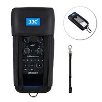 Handy Recorder Pouch JJC Portable Case Accessories for Zoom H6 with Hook & Loop Fasteners Design, Removable Mic Cover, Belt loop, Boom Pole Sleeve & D-ring