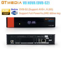 GTMEDIA V8 NOVA Full HD 1080P DVB-S2 FTA Digital Satellite Receiver Built-in WiFi Support PowerVu, Biss key, H.265
