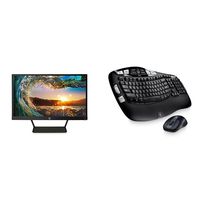 HP Pavilion 22cwa 21.5-inch IPS LED Backlit Monitor with Logitech MK550 Wireless Wave Keyboard and Mouse Combo bundle