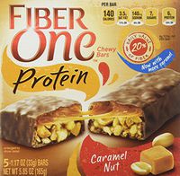 Fiber One, Protein, Chewy Bars, Caramel Nut , 5.85oz Box (Pack of 4)