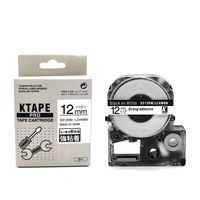 Compatible for Epson LC-4WBN LK 4WBN LC-4WBN LC 4WBN9(SS12KW)Laminated 1/2ih X 26.2 Feet(12mm x 8M) Black on White Label Tape Manager maker LW-300 LW-400 LW-500 LW-600P LW-700 Replace Refill (1PACK)