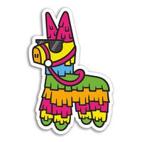 2 x 10cm Cool Pinata Vinyl Stickers - Donkey Funny Sticker Laptop Luggage #17955 (10cm Tall)