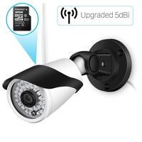 Outdoor WiFi Security Camera, HD 1080P Wireless Survenience IP Camera with 32GB SD Card, IP66 Waterproof Bullet Camera for Home, Support Motion Detection FTP 65ft Night Vision Remote View Onvif Cam