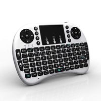 Mini Keyboard with Touchpad 2.4Ghz Wireless Qwert keyboard With Li Battery Universal Remote Control for PC Xbox 360 Ps3 Google Android Tv Box (Black)