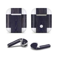 Masino Creative Bluetooth Headset Protective Sticker Full Protector Skin Decal Cover for Apple AirPods Headphones (2016 Released) (for Apple AirPods, Decal- Wood Line)