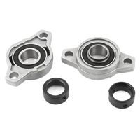 2 Set 15mm FL002 Zinc Alloy Self Aligning Pillow Block Flange Bearing
