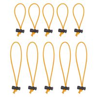 Foto&Tech Multipurpose Extra Thick Toggle Tie/Elastic Cable Tie&Organizer Adjustable Cable Strap/Instant Clutter Killer/Tangle Tamer/Cable Management for Cord&Cable Reusable (5PC 25CM+5PC 16CM Orange)