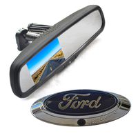 Vardsafe VS660R Emblem Backup Camera & Replacement Rear View Mirror Monitor for Ford F150 F250 F350 F450 (2004-2014)