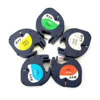 5 Pack Compatible Dymo Letratag Refills 91331 91332 91333 91334 91335 Label Tape for Dymo Letratag Plus Lt100H Lt100T QX50, 1/2 inch(12mm)×13 ft(4m)