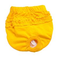 Pet Panty Daoroka Reusable Washable Physiological Sanitary Underwear Pants Diaper for Puppy Girl Female Small Pet Dog Cat (L, YL)
