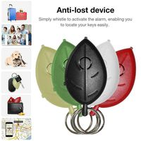 New Key Finder, Smart Key Finder Leaf Shape Anti-Lost Tracker, Whistle Keyfinder with Led Flashin, Item Finders Device, Alarm Reminder for Wallet/Pet/Kids/Keychain/Luggage Locator (Black)