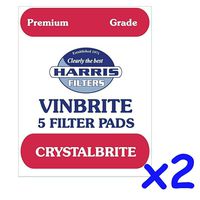 2x Harris Crystalbrite Filter Pads 5-pk Use with Harris Vinbrite MK3 Filter Kit