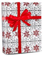30" X 100' Scrolling Flakes Gift Wrap Christmas