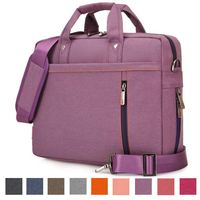 Laptop Shoulder Bag, 13 14 15.6 17 Inch Waterproof Durable Extensible Laptop Sleeve Case Messenger Bag Carrying Case Briefcase with Handle Strap for Lenovo / HP / MacBook / Asus(Purple,15.6 Inch)