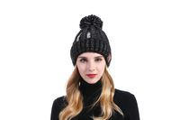 Pom Beanie for Women Skully Hats Music Bluetooth Cap