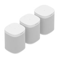 Sonos One (Gen 2) Multi-Room Voice Controlled Smart Speakers Bundle (3-Pack) - White