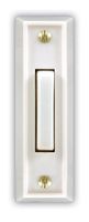 Heath Zenith SL-715-1-02 Wired Door Chime Push Button, White with White Lighted Center Bar
