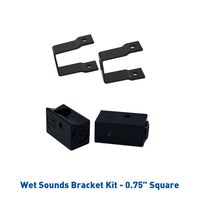 Wet Sounds Stealth Mounting Bracket Kit - Slider Bracket and Square .75" Tube clamp