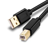 Printer Cable 1.5Ft,USB Printer Cable USB 2.0 Type A Male to B Male Scanner Cord High Speed for Brother, HP, Canon, Lexmark, Epson, Dell, Xerox, Samsung etc (0.5M/1.5Ft(2Packs))